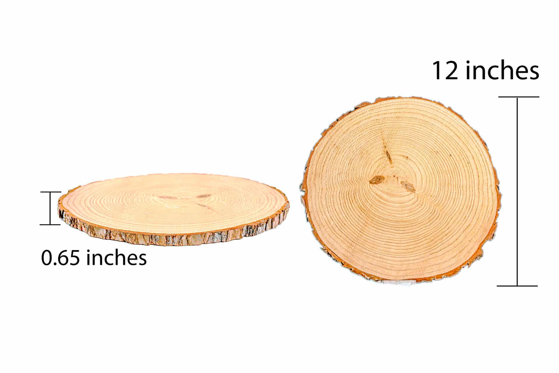 12-inch wood slice - Rustic Wood Slices